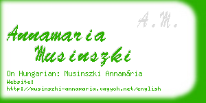 annamaria musinszki business card